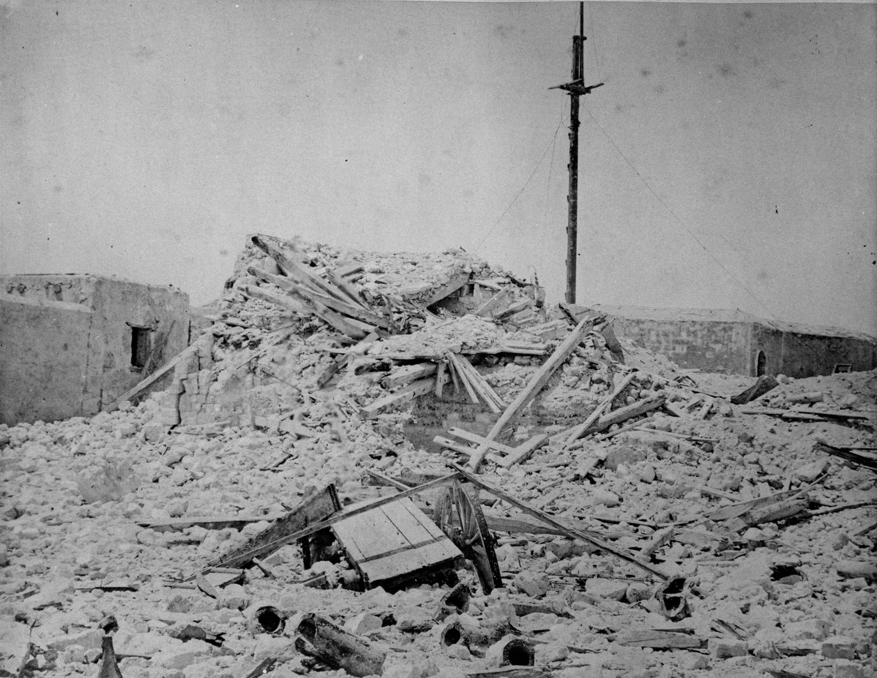 Eksplozja - Fort Adda, Aleksandria, 1882 autorstwa English Photographer