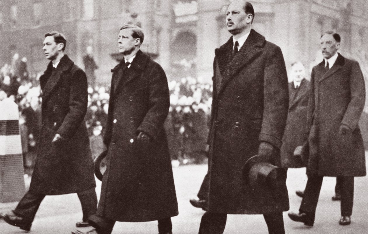 Procesja pogrzebowa Jerzego V, styczeń 1936 r. autorstwa English Photographer