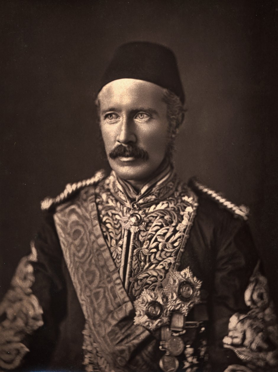 Generał Charles George Gordon (1833-85) (fotograwiura) autorstwa English Photographer