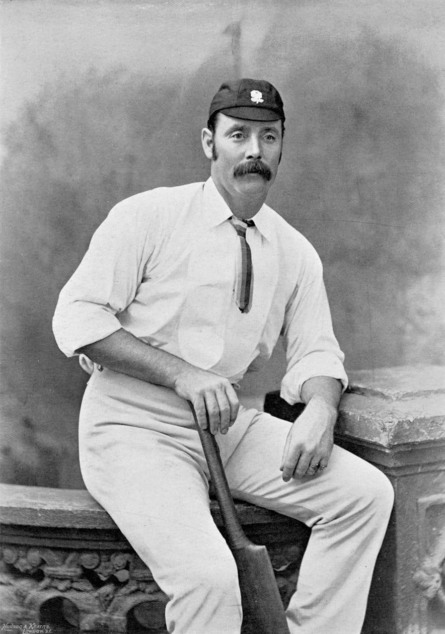 George Ulyett, z książki Famous Cricketers and Cricket Grounds, opublikowane przez Hudson and Kearns, 1895 autorstwa English Photographer