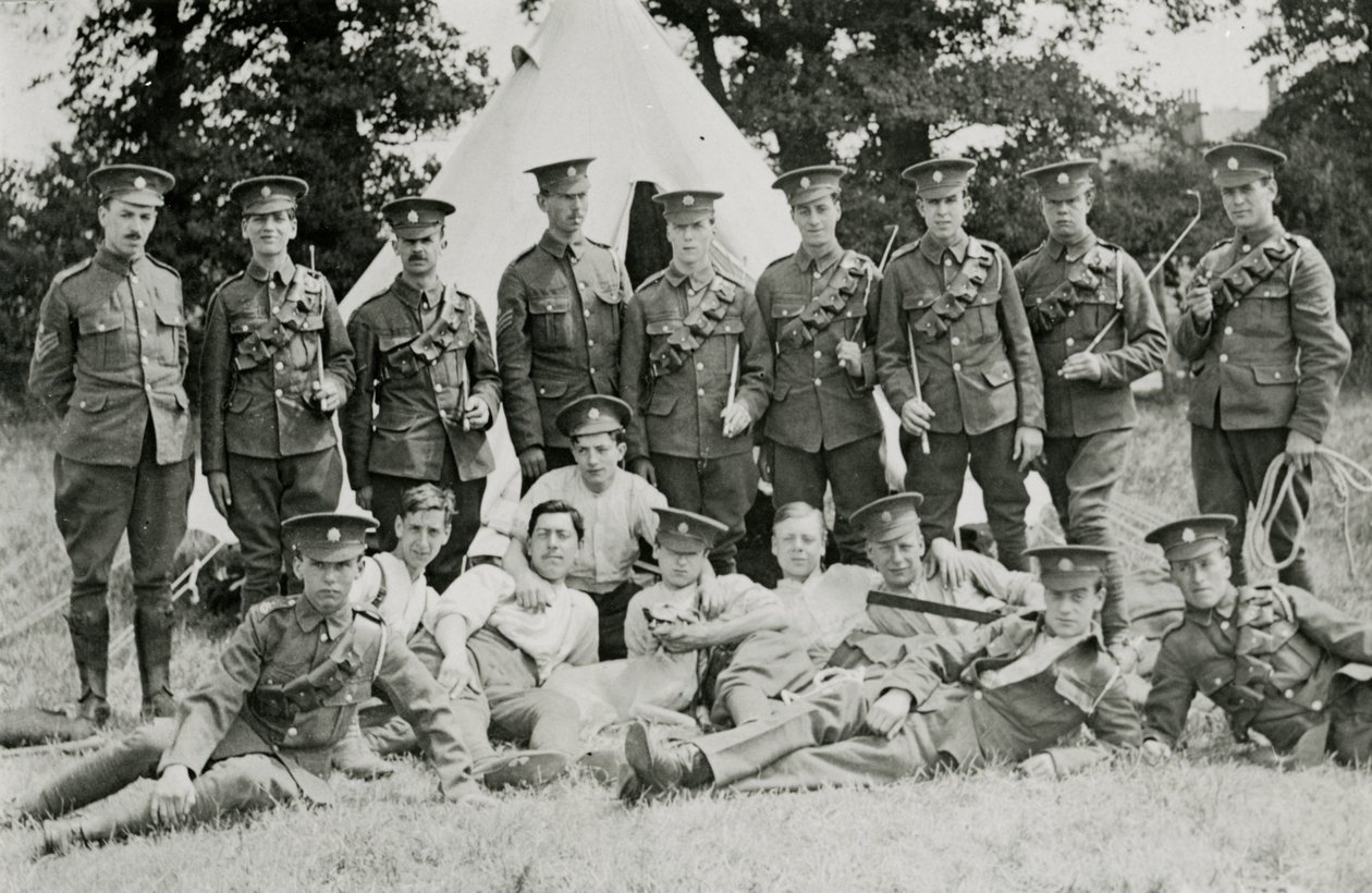 Portret grupowy London Mounted Army Service Corp autorstwa English Photographer