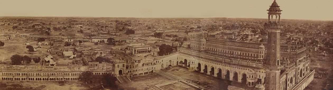 Indian Cityscape, z kolekcji dwudziestu dziewięciu fotografii związanych z indyjskim buntem, ok. 1858 r. autorstwa English Photographer
