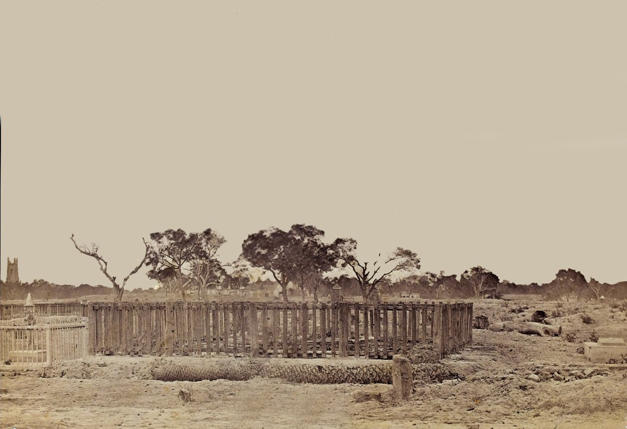 Pejzaż indyjski, ok. 1858 (zdjęcie w sepii) autorstwa English Photographer