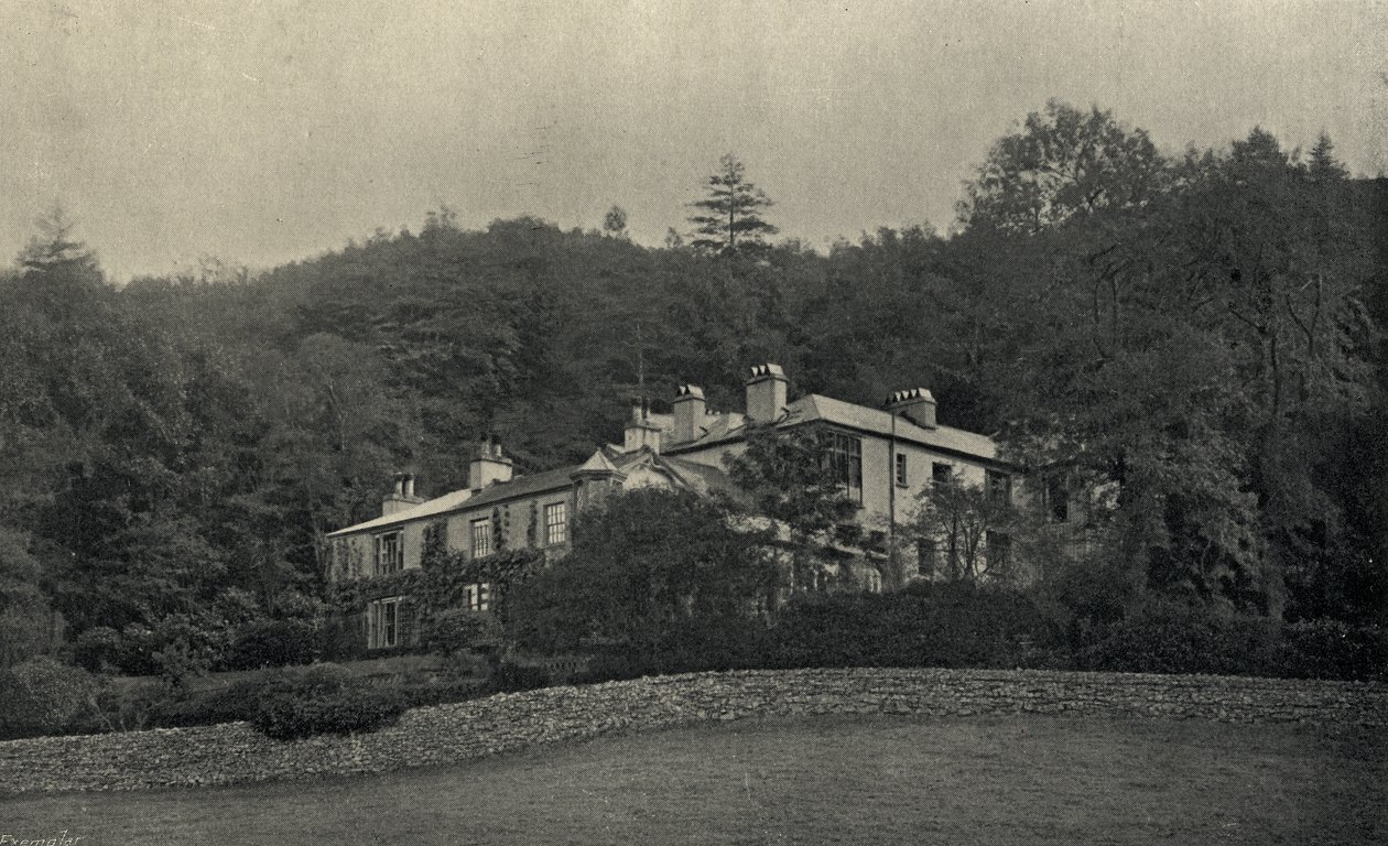 John Ruskin (1819-1900) dom w Brantwood autorstwa English Photographer
