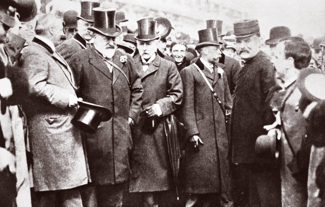 Król Edward VII i książę Walii w Epsom, 1909 r. autorstwa English Photographer