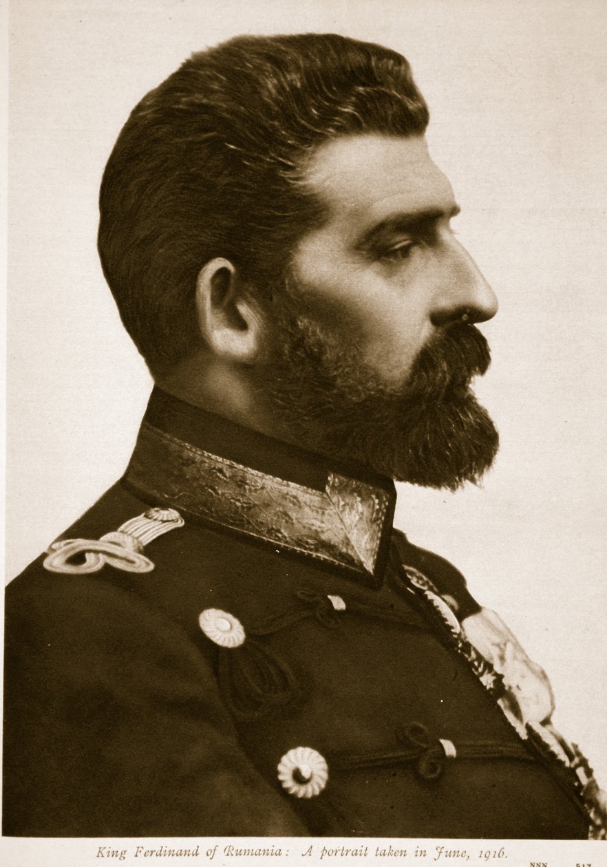 Król Ferdynand Rumuński: Portret wykonany w czerwcu 1916 r. autorstwa English Photographer