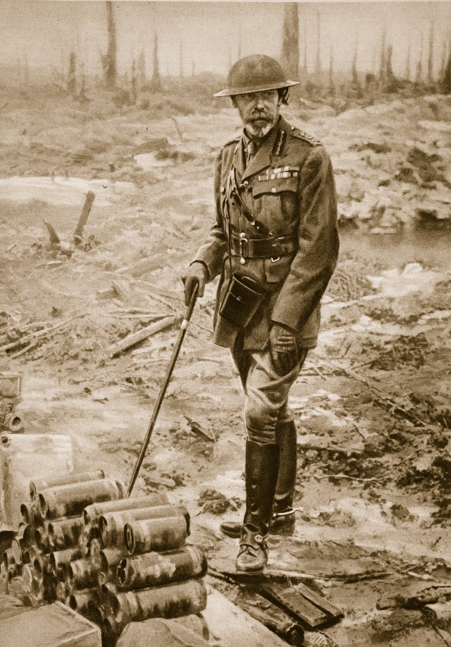 Król Jerzy V we Flandrii, 1914-19 autorstwa English Photographer