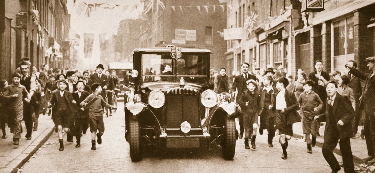 King Georges Ostatnia wizyta na East Endzie, 1935-6 autorstwa English Photographer
