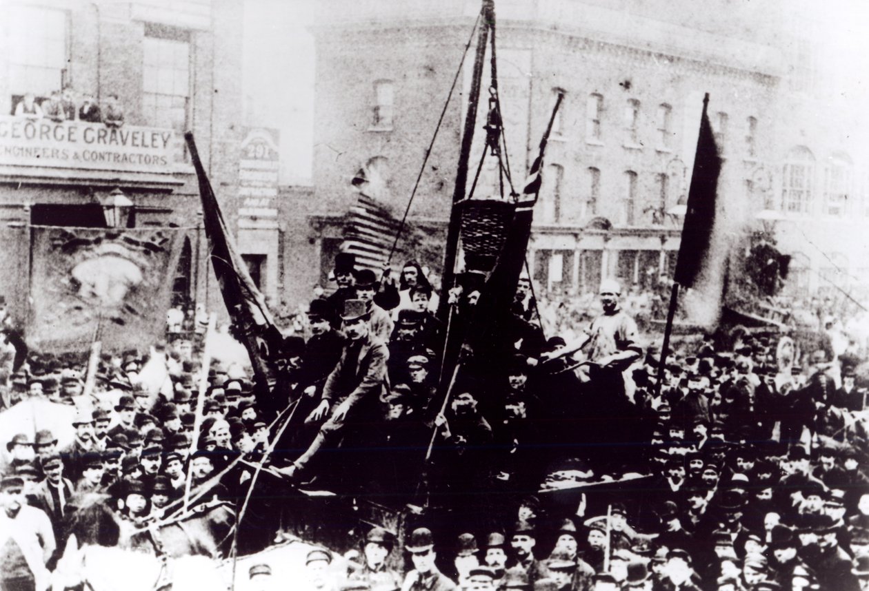 Londyński strajk w dokach, 1889 autorstwa English Photographer