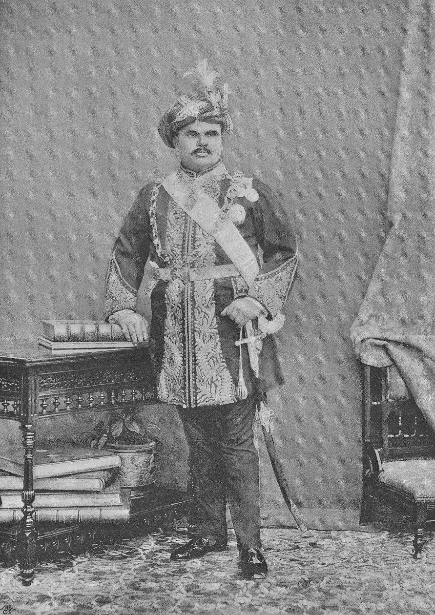 Maharadża Takhtsinhji z Bhavnagar autorstwa English Photographer