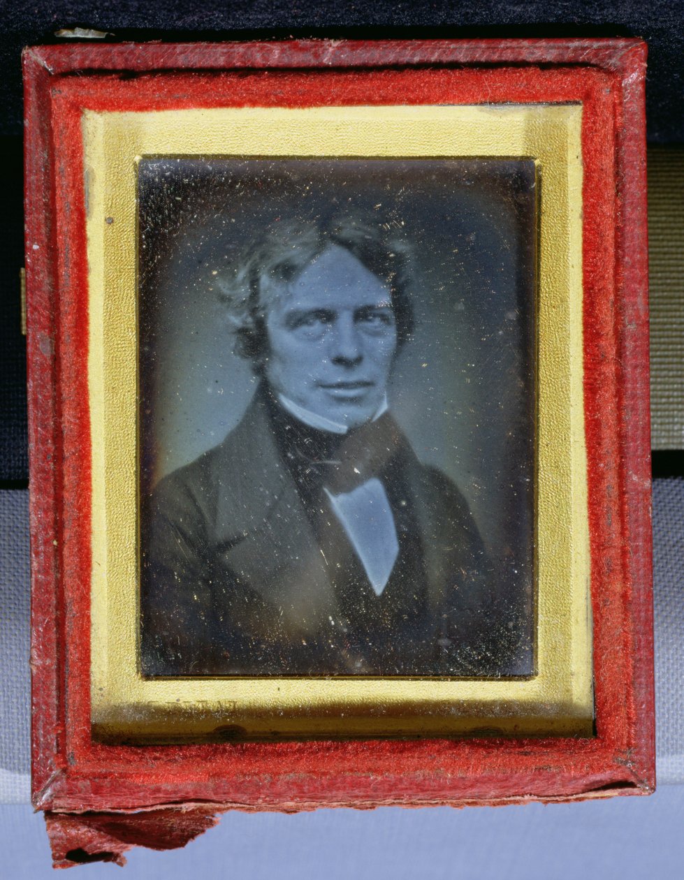 Michael Faraday (1791-1867) lata czterdzieste i pięćdziesiąte XIX wieku (dagerotyp) autorstwa English Photographer