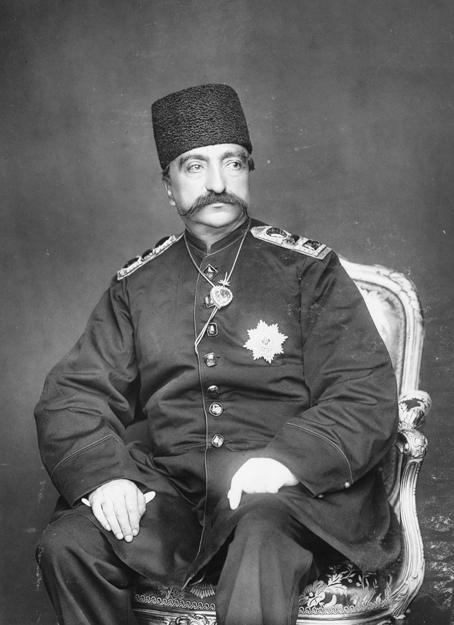 Naser al-Din Shah Qajar z Persji autorstwa English Photographer