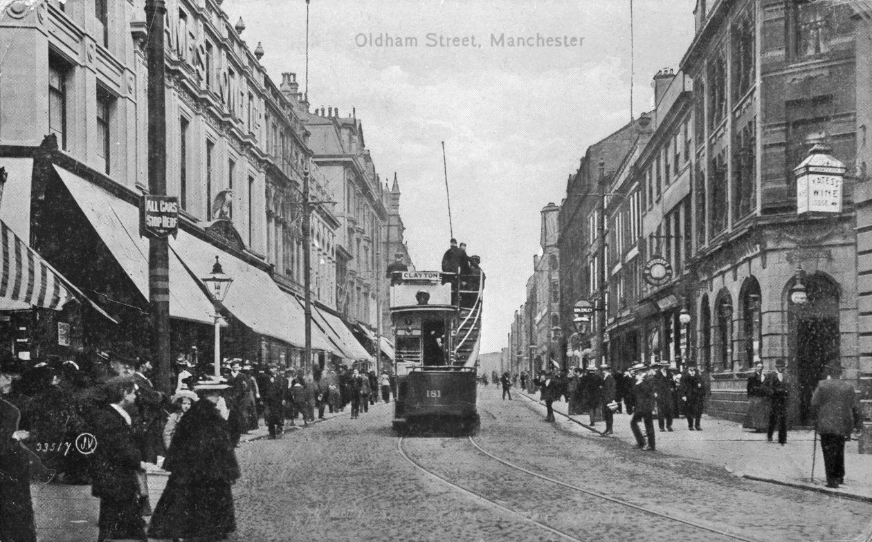 Oldham Street, Manchester, ok.1910 autorstwa English Photographer