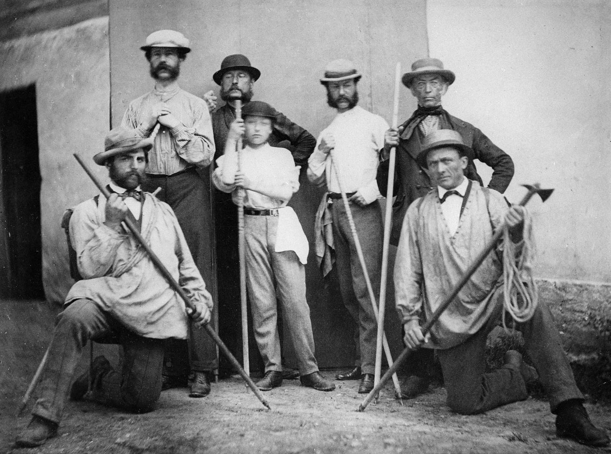 Wyprawa księcia Artura na Mont Blanc, ok. 1865 r. autorstwa English Photographer