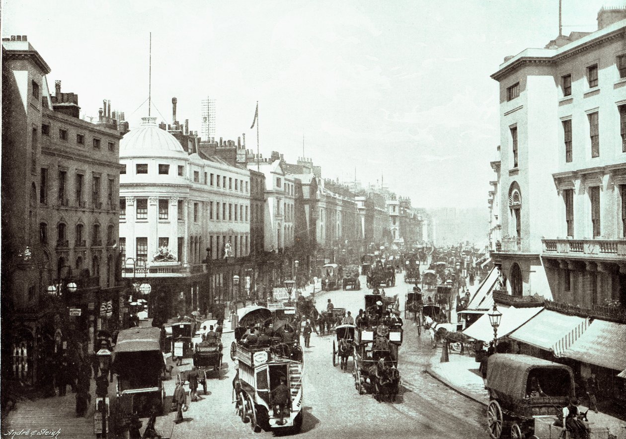 Regent Street, Londyn ok. 1900 autorstwa English Photographer