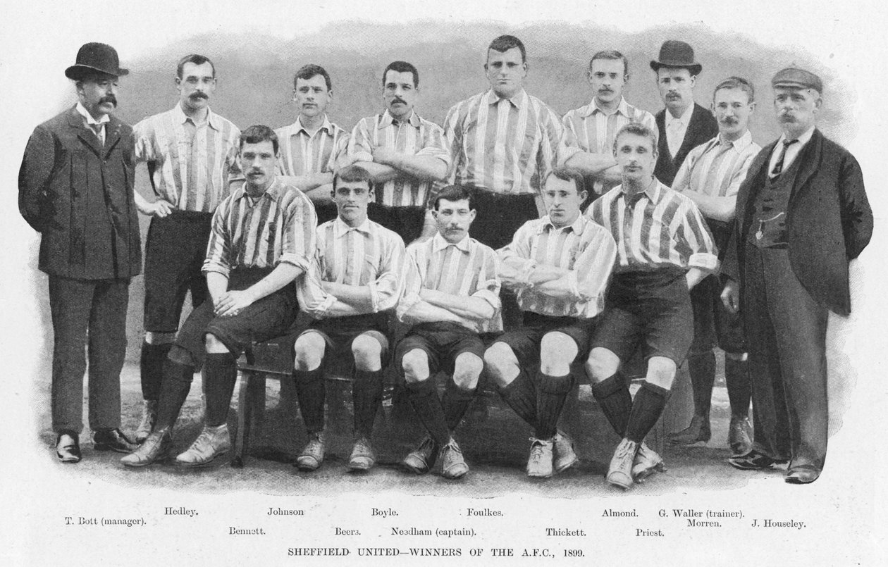 Sheffield United – zdobywcy Pucharu Związku w Piłce Nożnej, 1899 autorstwa English Photographer