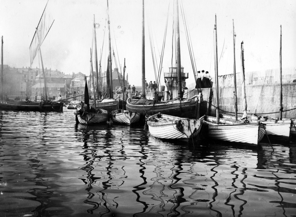 Smeatons Pier, St Ives, ok. 1890 r. autorstwa English Photographer