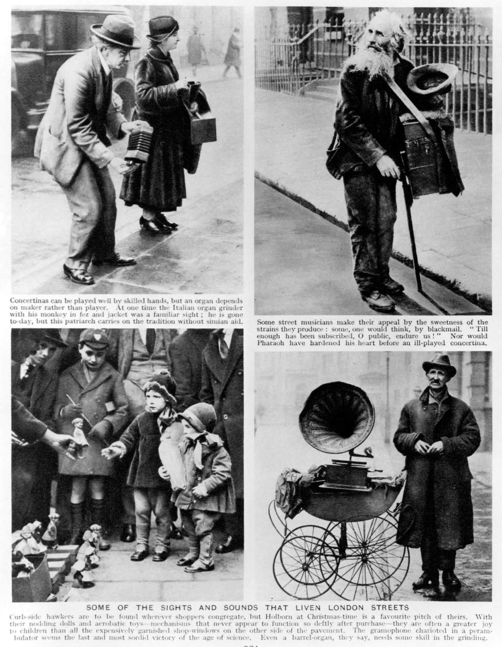 Niektóre z zabytków, które ożywiają londyńskie ulice, ilustracje z „Wonderful London” Almeya St.Johna Adcocka, 1935 autorstwa English Photographer