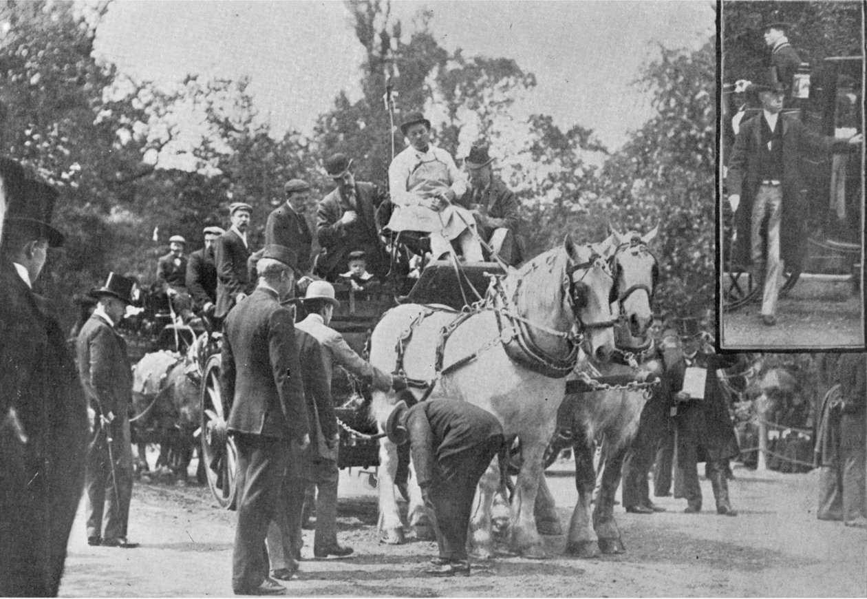 Parada konna, ilustracja z filmu Król, 1 czerwca 1901 autorstwa English Photographer