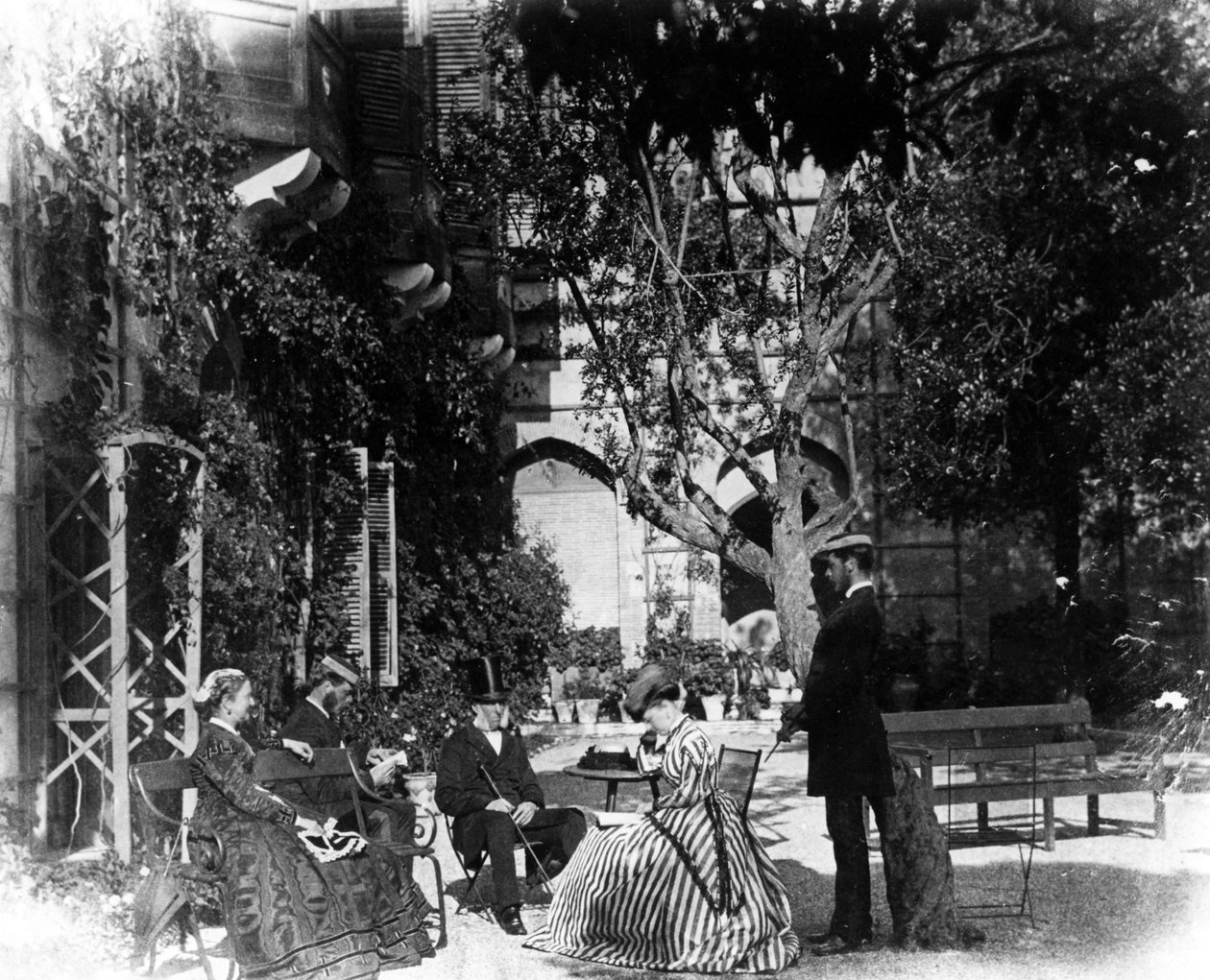 Ogrody klasztorne, Gibraltar, ok. 1868 r. autorstwa English Photographer
