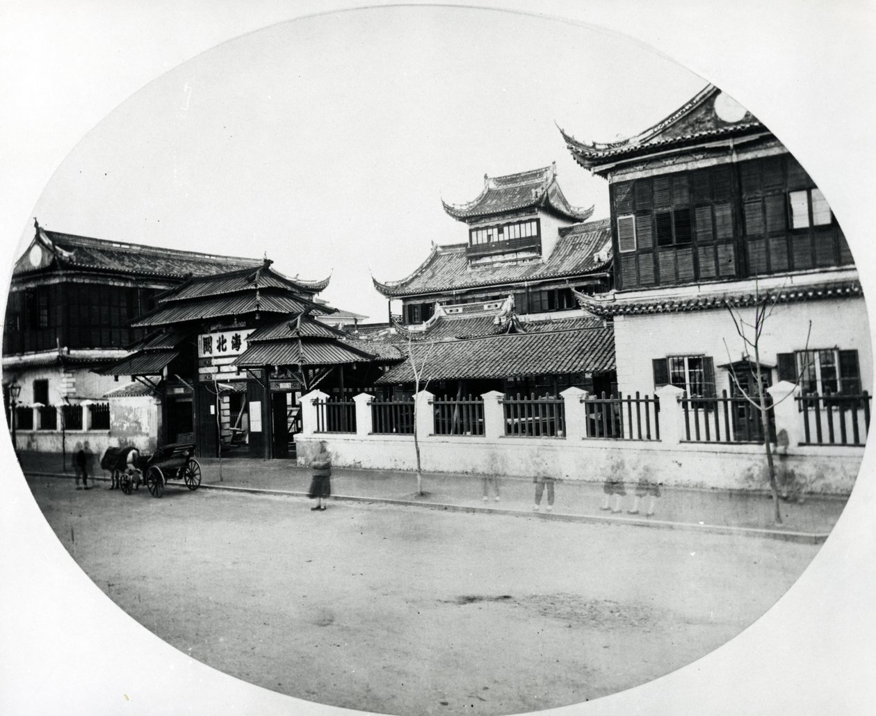 Budynek celny, Szanghaj, ok. 1868-70 autorstwa English Photographer
