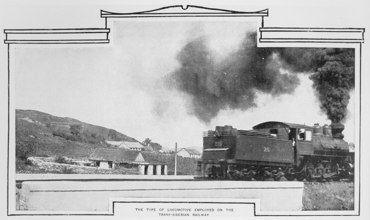 Typ lokomotywy używanej na Kolei Transsyberyjskiej, z The Sphere, 15 sierpnia 1903 r. autorstwa English Photographer