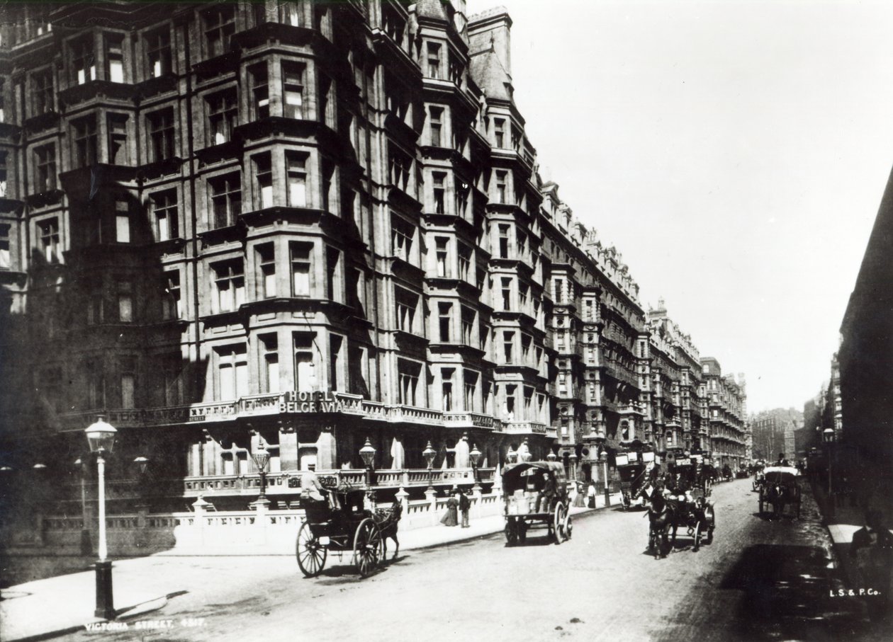Victoria Street, Londyn ok. 1900 autorstwa English Photographer