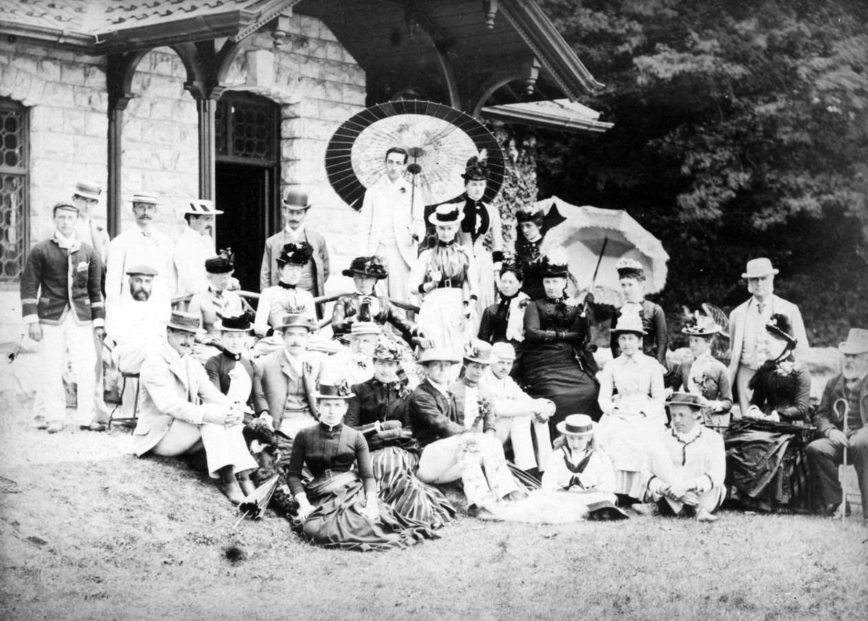 Grupa wiktoriańskich wycieczek letnich, ok. 1890 r. autorstwa English Photographer