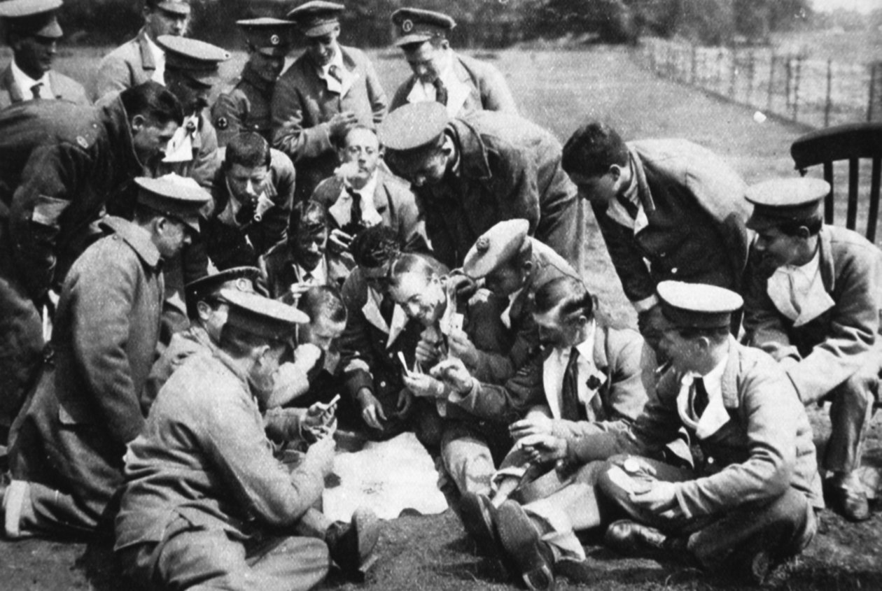 Ranni na froncie zachodnim: dzielni Południowoafrykańczycy w szpitalu w Anglii, z The Illustrated War News, 26 lipca 1916 r. autorstwa English Photographer