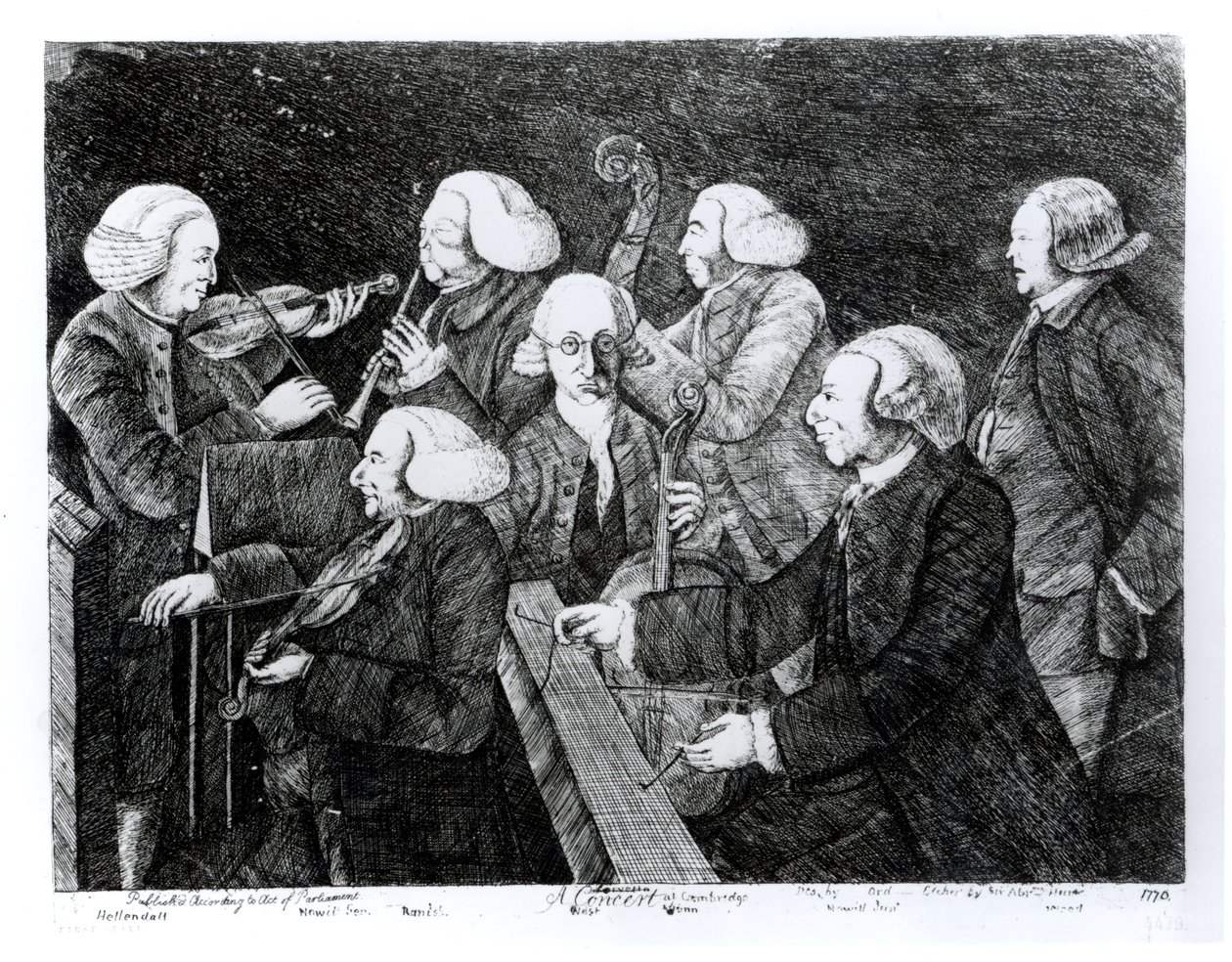 Koncert w Cambridge, 1770 autorstwa English School