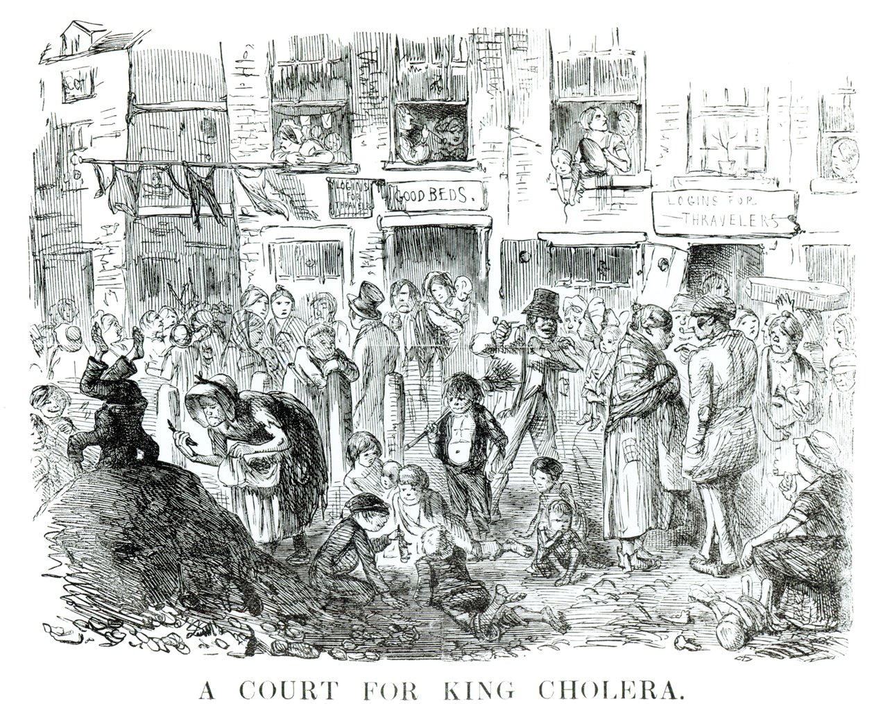 Dwór króla Cholery, 1852 autorstwa English School