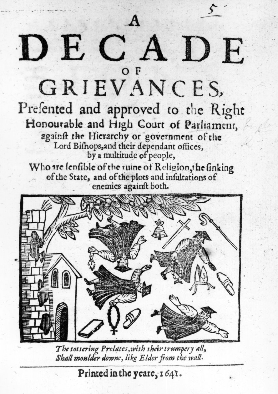 „Dekada skarg”, broszura Aleksandra Leightona atakująca instytucję biskupstwa, 1641 autorstwa English School