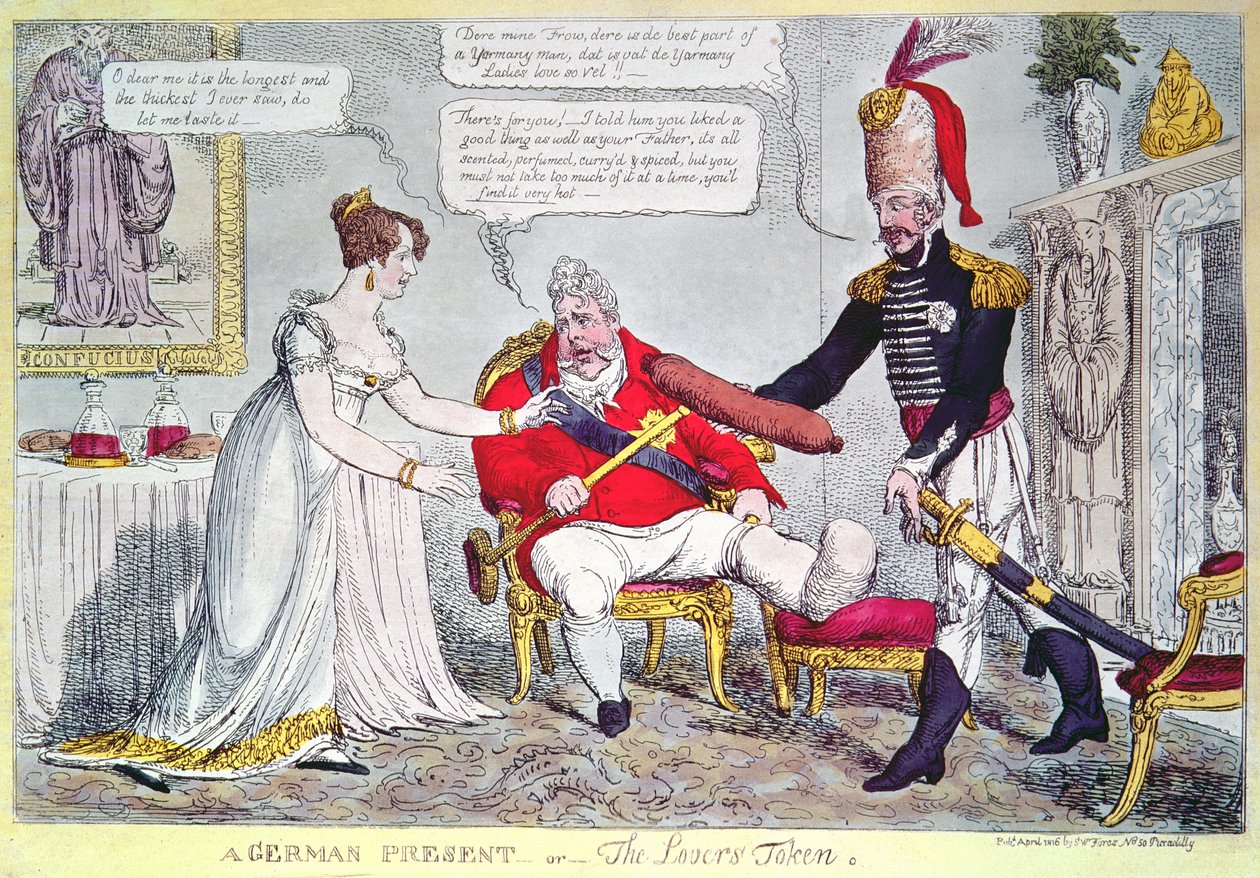 Niemiecki prezent lub znak kochanka, 1816 autorstwa English School
