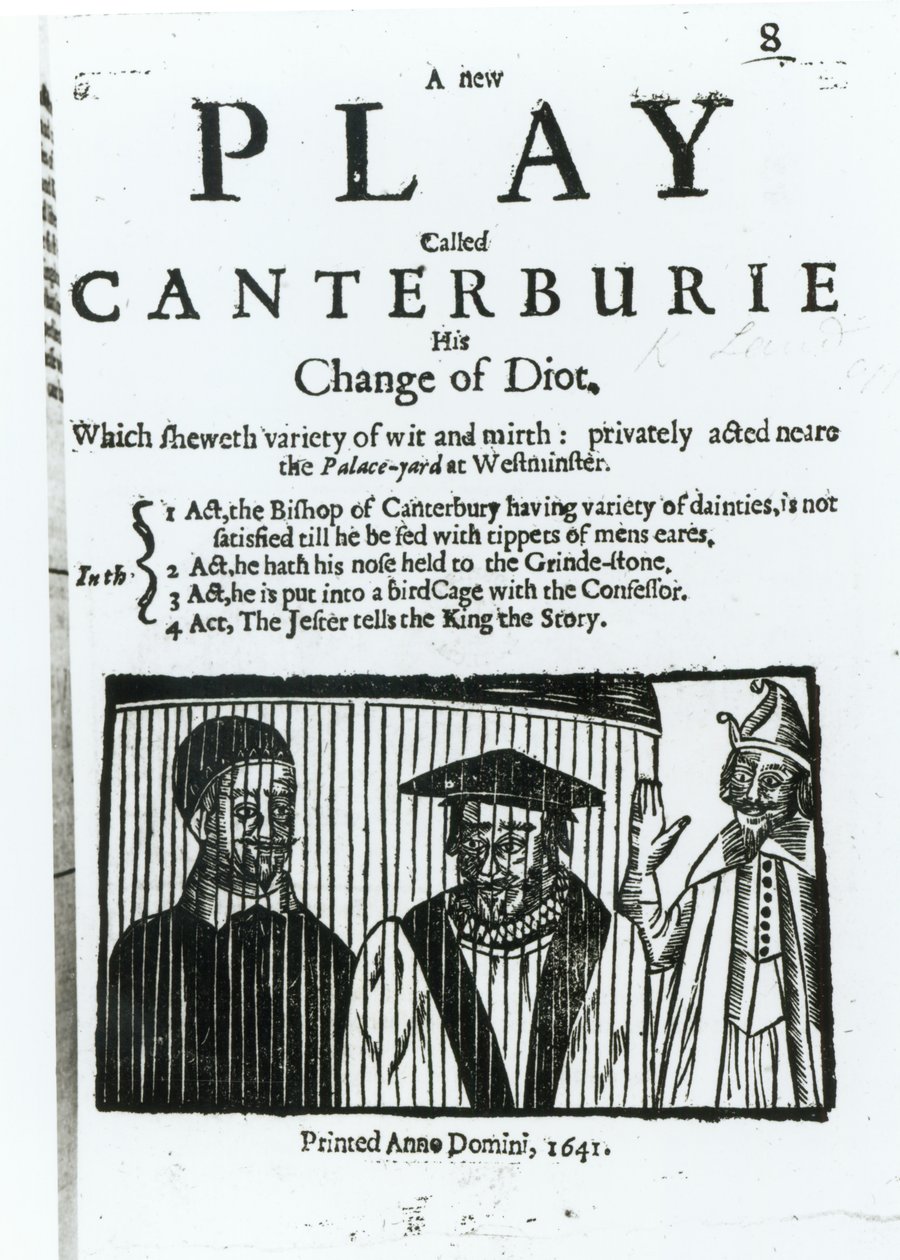 Nowa sztuka pod tytułem Canterburie, 1641 autorstwa English School