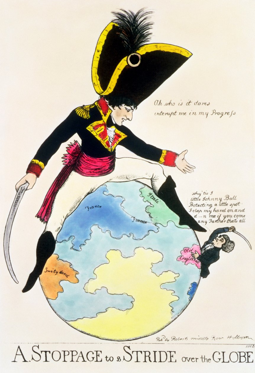 Zatrzymanie kroku przez kulę ziemską, 1803 autorstwa English School