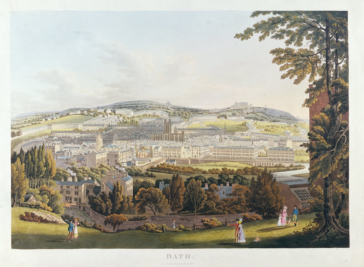 Widok Łaźni, 1817 autorstwa English School