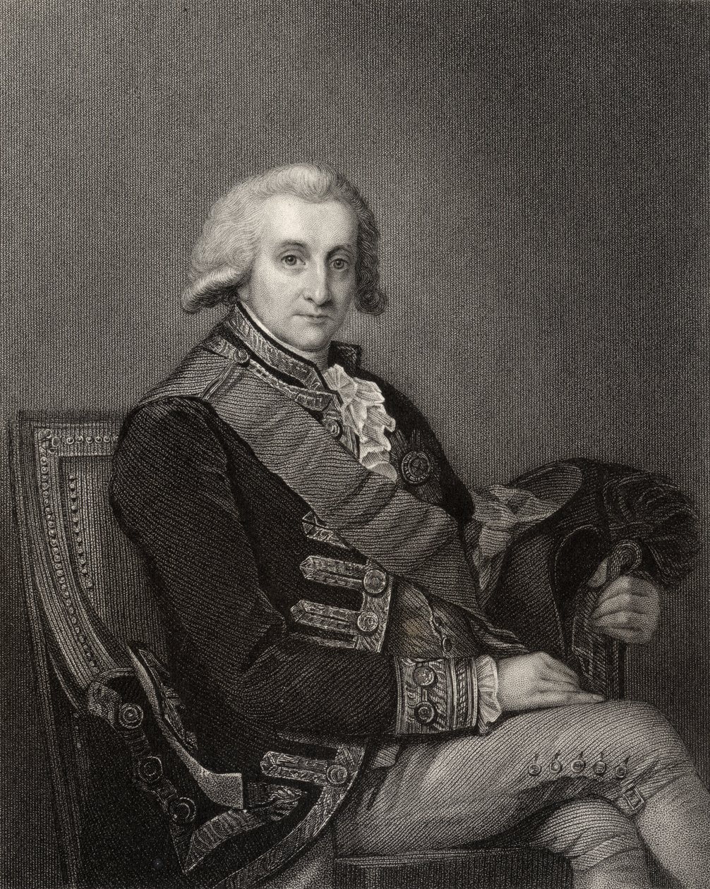 Admirał George Brydges Rodney, ryt. J. Cochran, z „Narodowej Galerii Portretów, tom V”, wydana ok. 1835 autorstwa English School