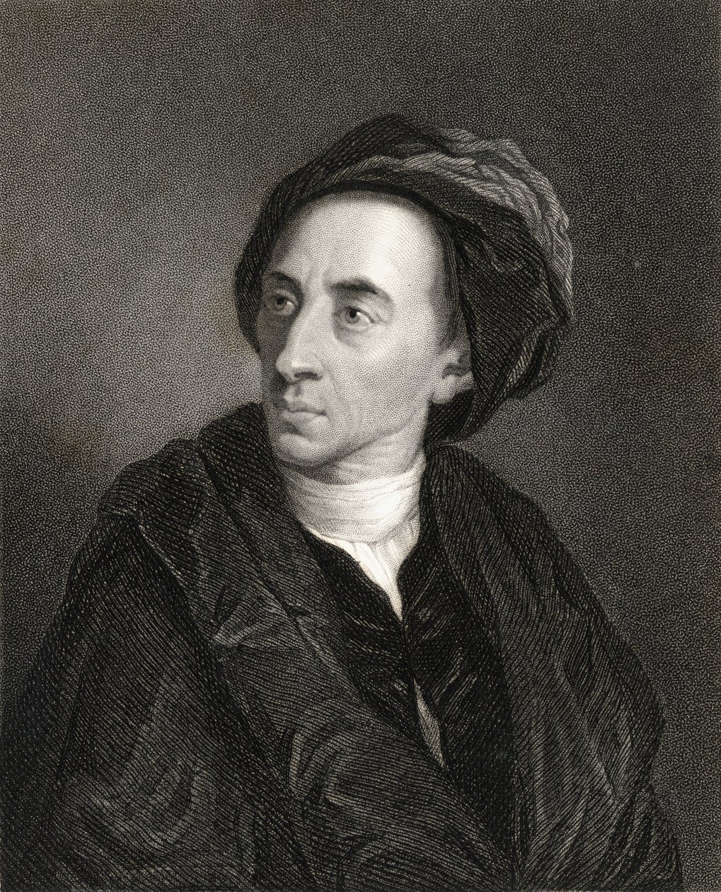 Alexander Pope (1688-1744) z „Galerii Portretów”, wyd. 1833 autorstwa English School