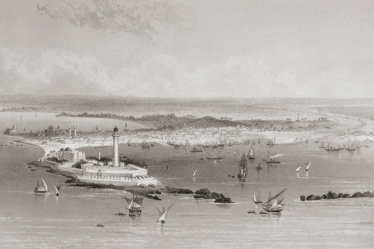 Aleksandria, Egipt, 1883 r. autorstwa English School