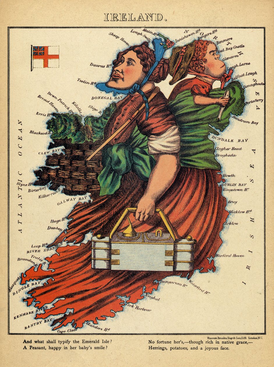 Alegoria Irlandii, c.1860 autorstwa English School