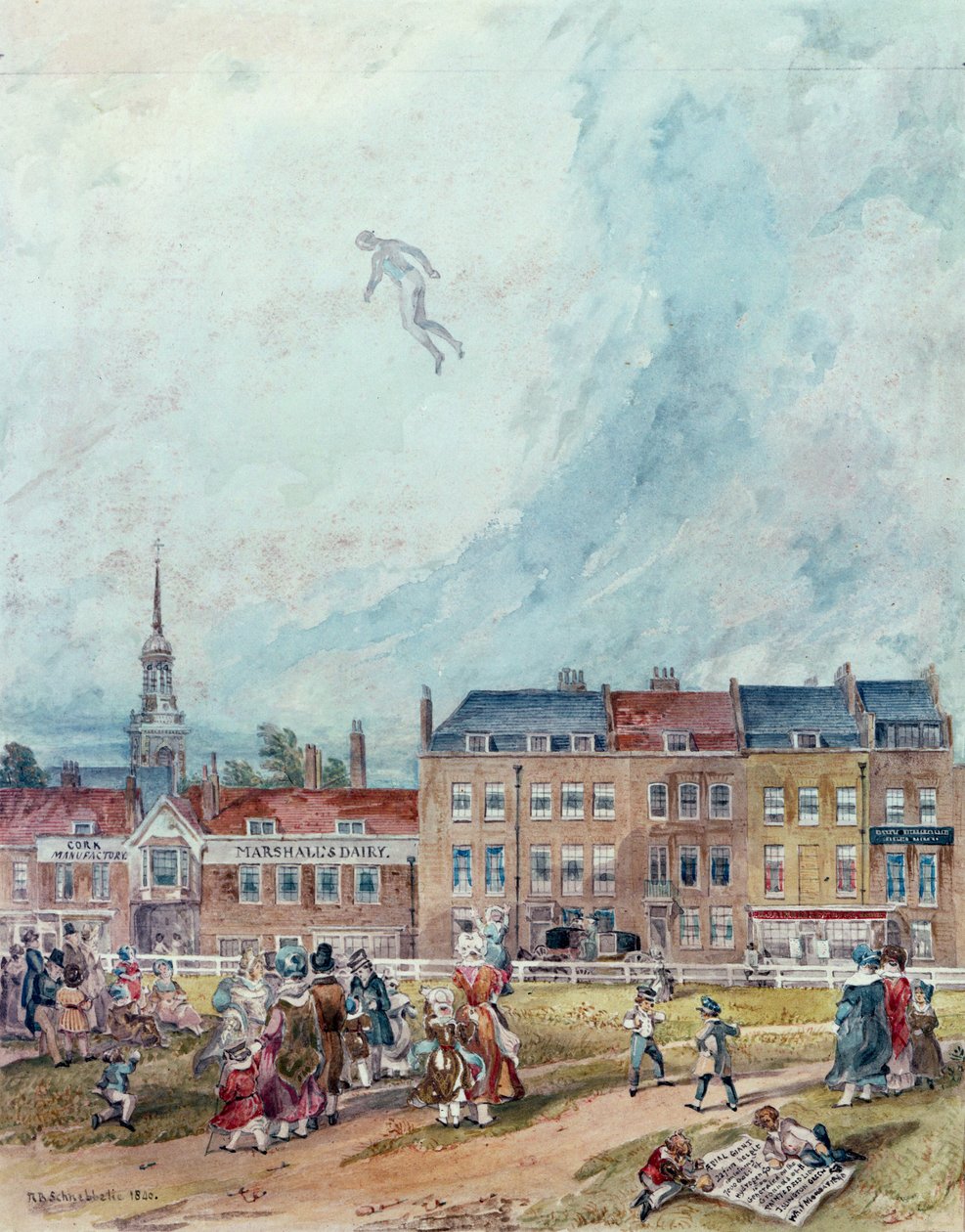 Powietrzny Guy Fawkes, 1840 autorstwa English School