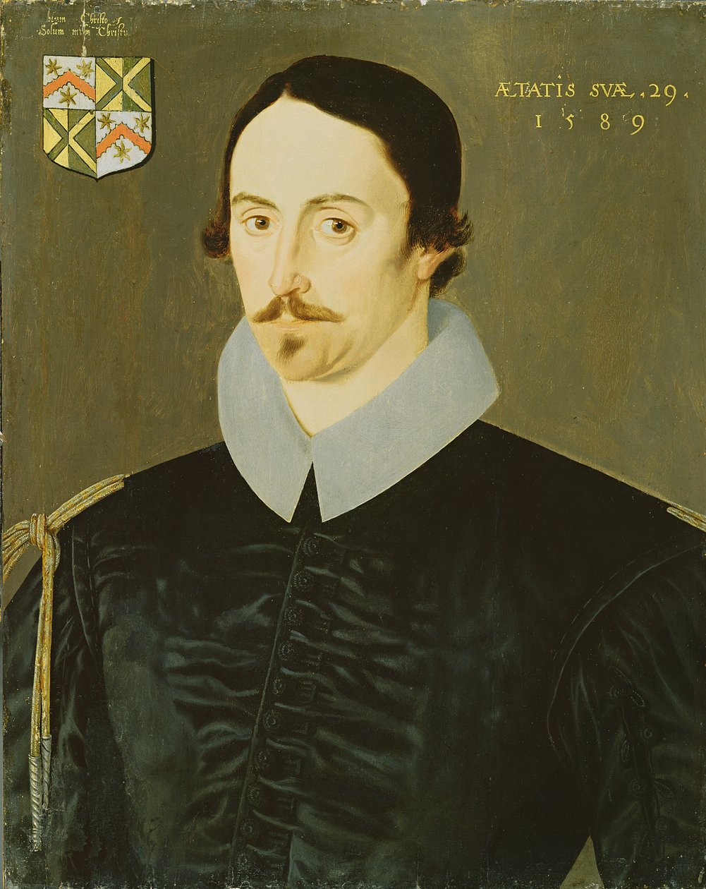 Nieznany mężczyzna w wieku 29 lat, prawdopodobnie z rodziny Kempe, 1589 r. autorstwa English School