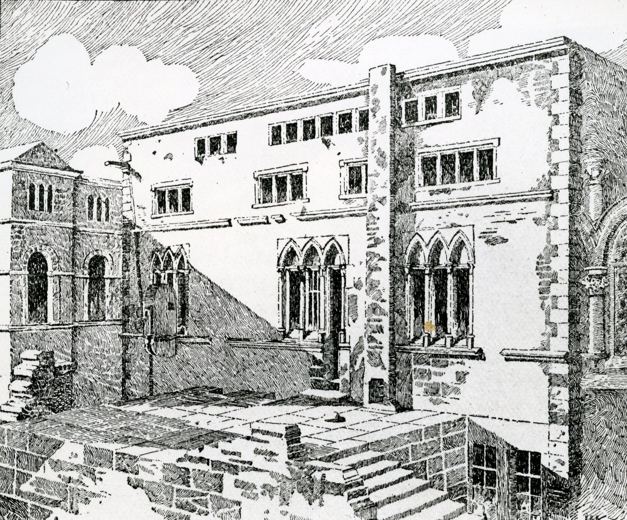 Starożytna Synagoga w Metz autorstwa English School