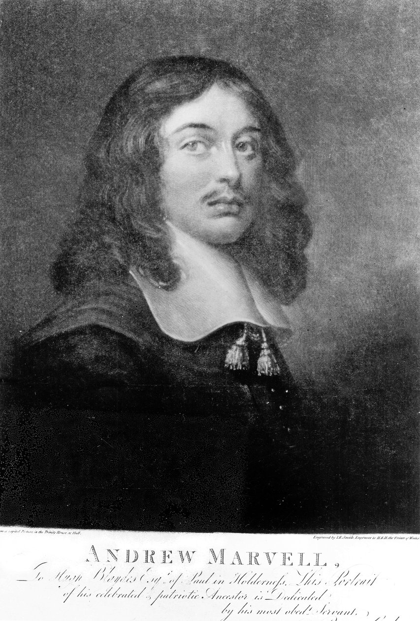 Andrew Marvell (1621-78), grawerowane przez Johna Raphaela Smitha (1752-1812) autorstwa English School