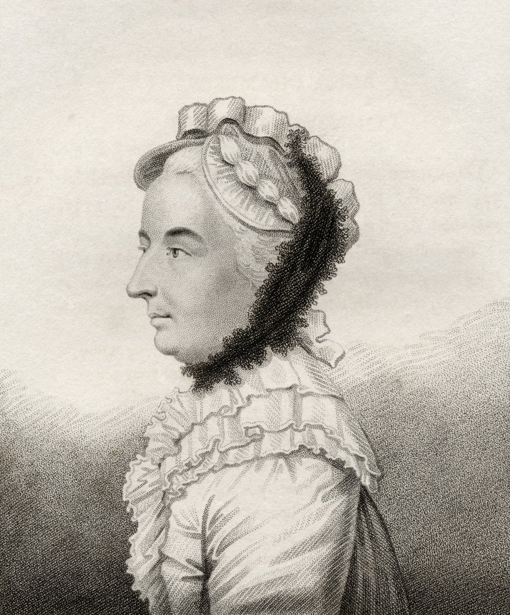 Anna Chamber, ilustracja z „Katalogu autorów królewskich i szlachetnych, tom IV”, wydanego w 1806 r. autorstwa English School