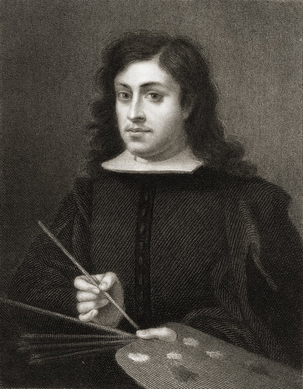 Bartolome Esteban Murillo (ok. 1618-82) z „Galerii Portretów”, wydanej w 1833 r. autorstwa English School