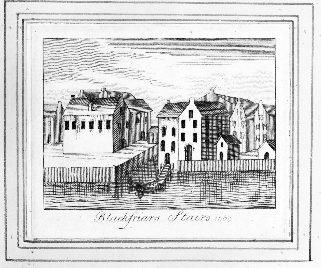 Schody Blackfriars, 1660 autorstwa English School