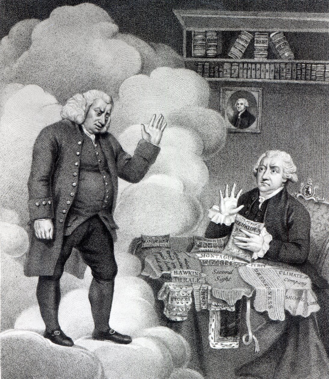 Boswell and the Ghost of Samuel Johnson, opublikowana w 1803 r. autorstwa English School