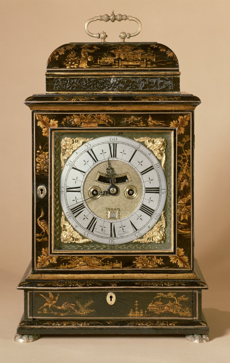 Zegar wspornikowy, mechanizm James Boyce, ok. 1705 (czarny lakier) autorstwa English School