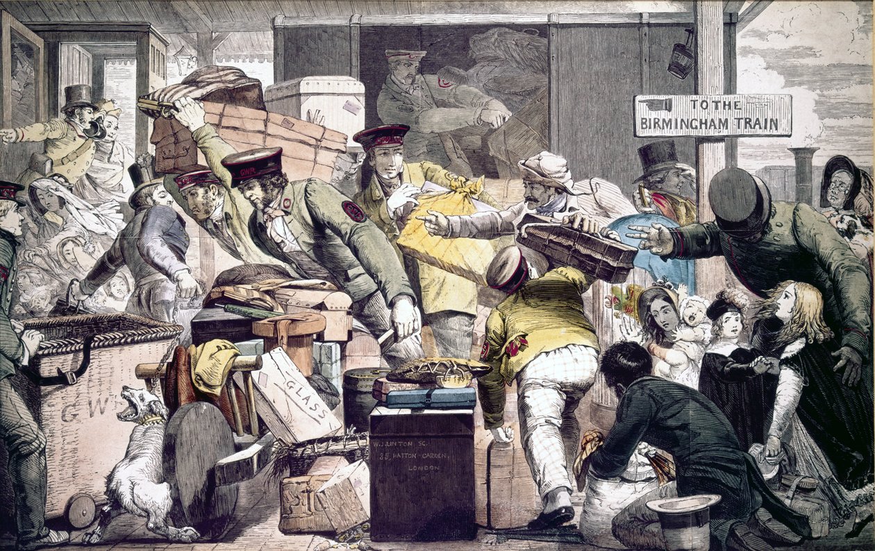 Break of Gauge w Gloucester, Gloucestershire, 6 czerwca 1846 r autorstwa English School
